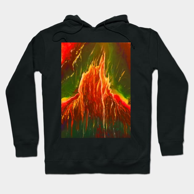 Fire Mountain Original Painting Hoodie by Klssaginaw